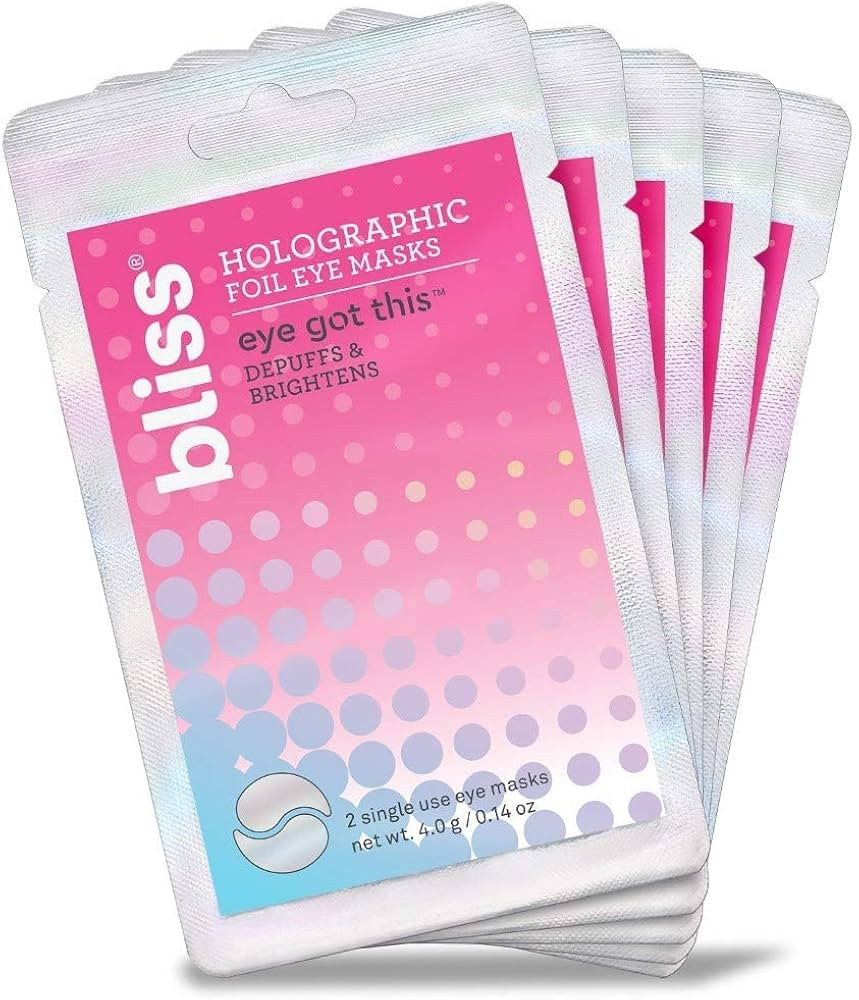 Bliss Eye Got This Holographic Foil Eye Masks for Refreshing and Awakening Eyes, Reduces Puffines... | Amazon (US)
