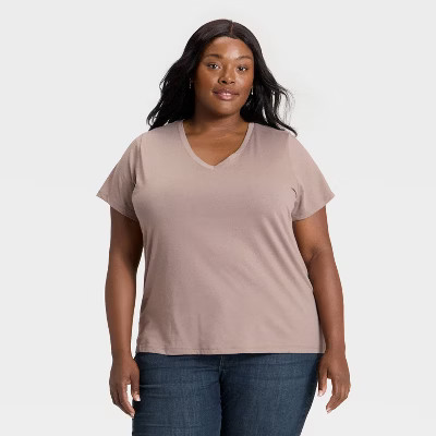 Women's Short Sleeve V-Neck T-Shirt - Ava & Viv™ | Target