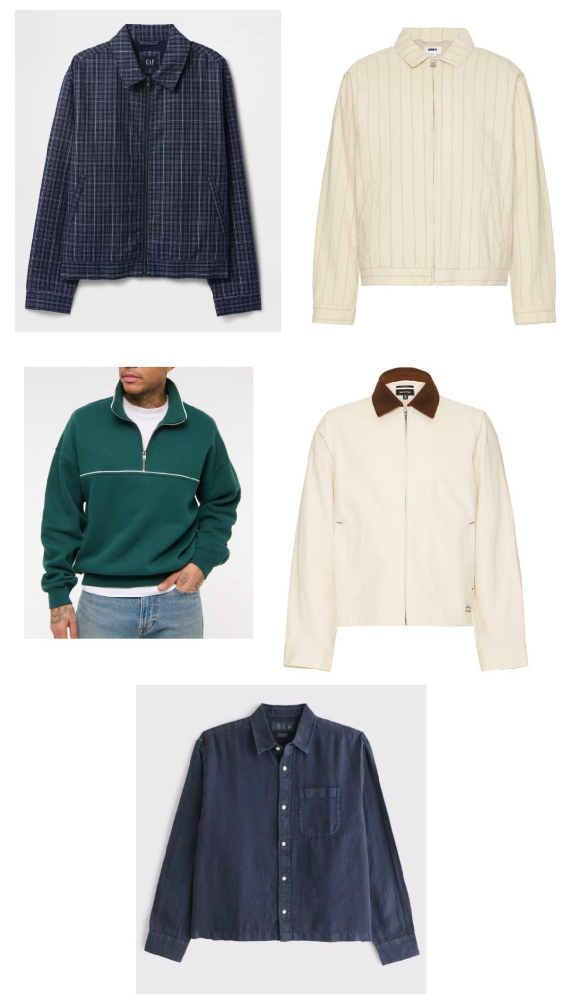 Men’s spring jacket options! 