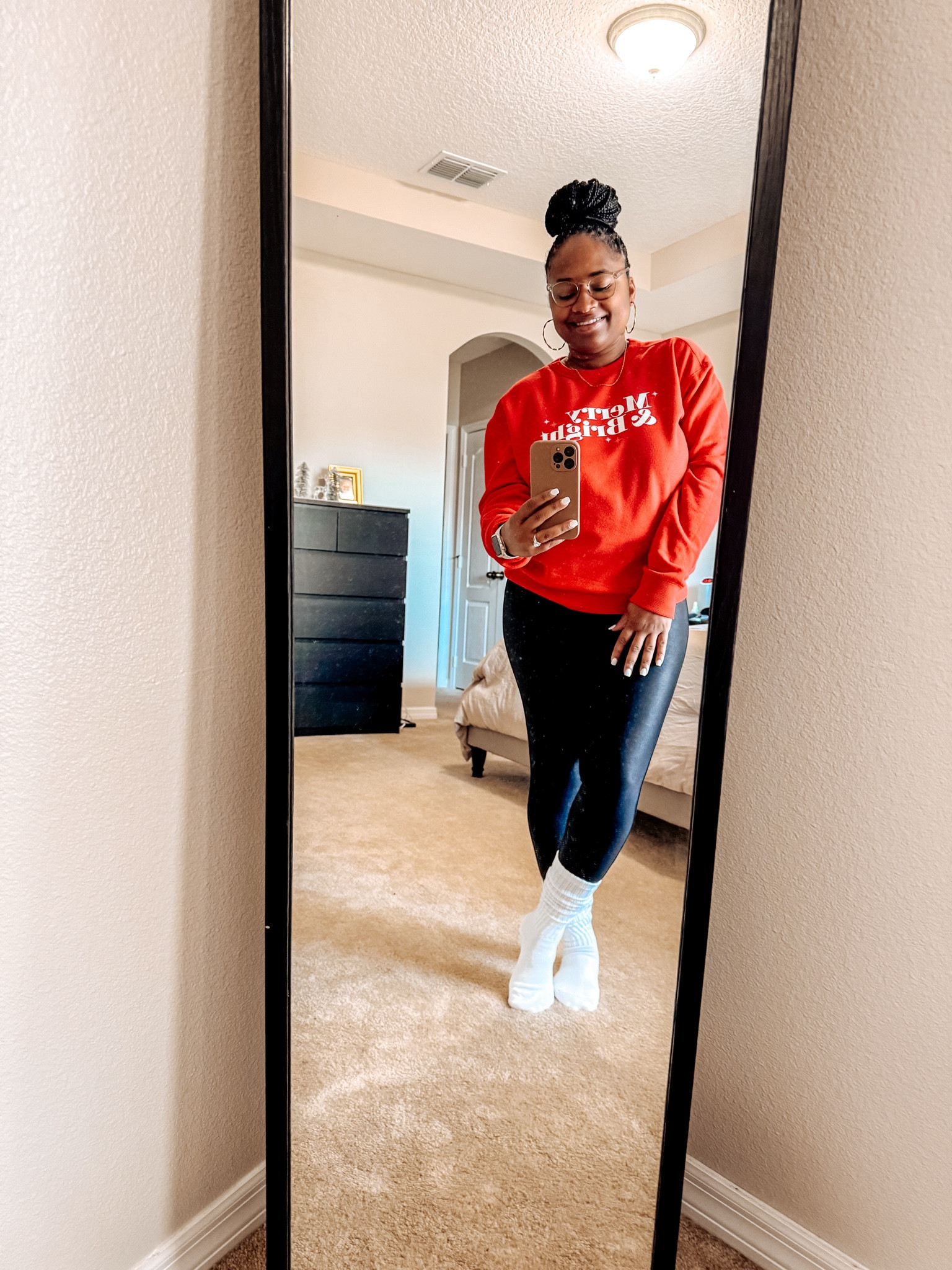 Feeling Merry and Bright in my holiday sweatshirt and Spanx faux leather leggings! Perfect combo for cozy, festive vibes. ✨

Shop the look now!
#MerryAndBright #HolidayStyle #SpanxLeggings #ComfyChic #FestiveFashion | Holiday sweatshirt | Spanx leggings | Tights

#LTKSeasonal #LTKHoliday #LTKCyberWeek