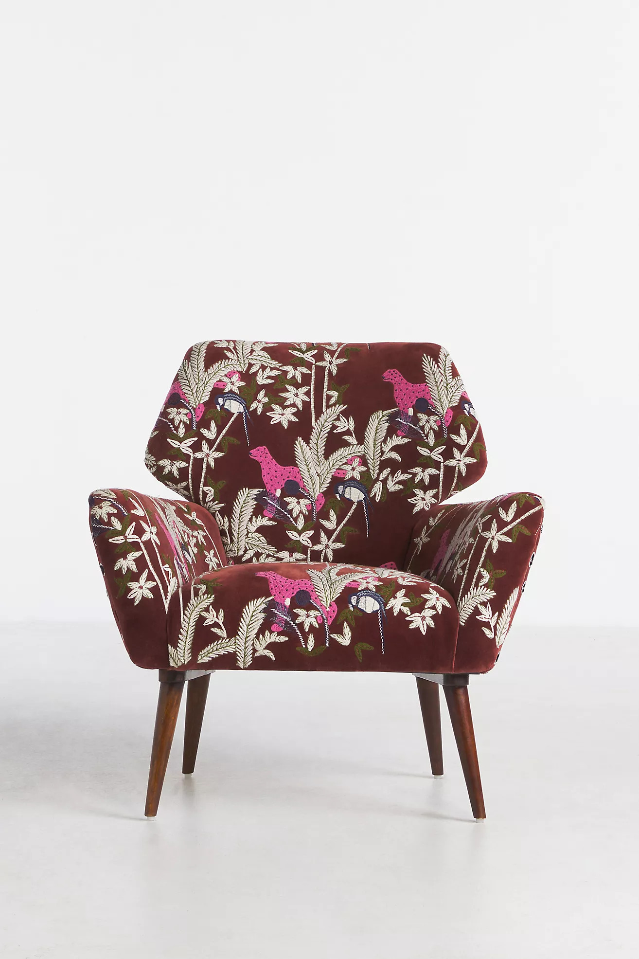 Embroidered Velvet Rosanna Chair | Anthropologie (US)