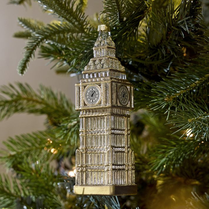 Glass Big Ben Ornament | West Elm (US)