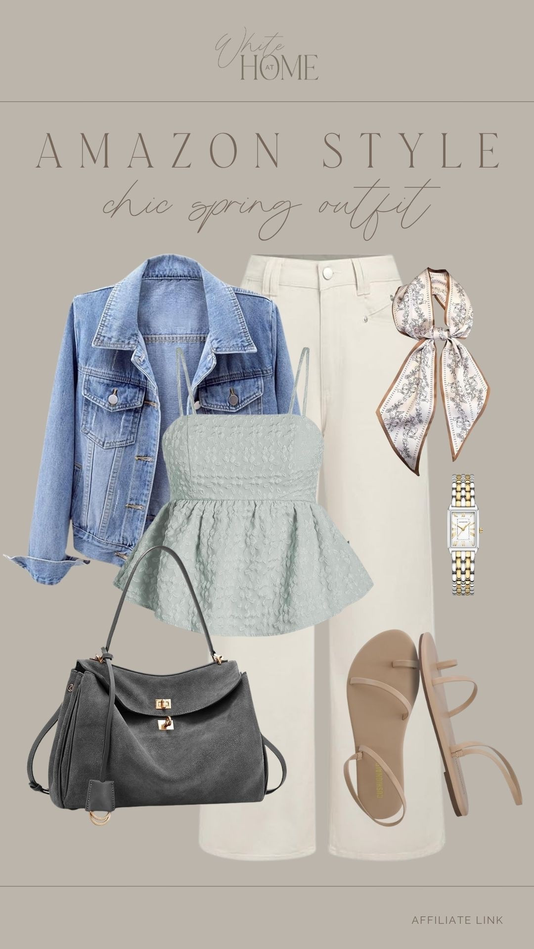 The cutest chic spring look from Amazon. I love how transitional these pieces are. Add this denim jacket over any dress or top, pair these accessories with elevated or casual styles. Timeless options & affordable prices!

#LTKSaleAlert #LTKootd #LTKgrwm