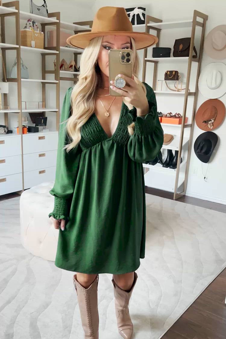 X Macy Cooler Daze Smocked V-Neck DressHOT | Cupshe US