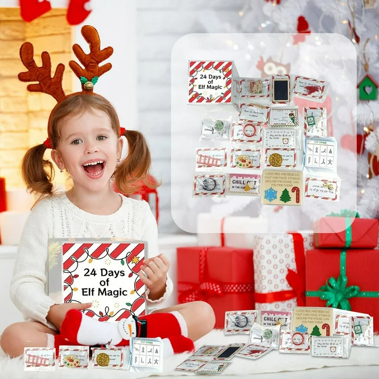 2024 NEW Elf Kit 24 Days of Christmas Fun Props and Activities Gift for Kids and Families | Walmart (US)