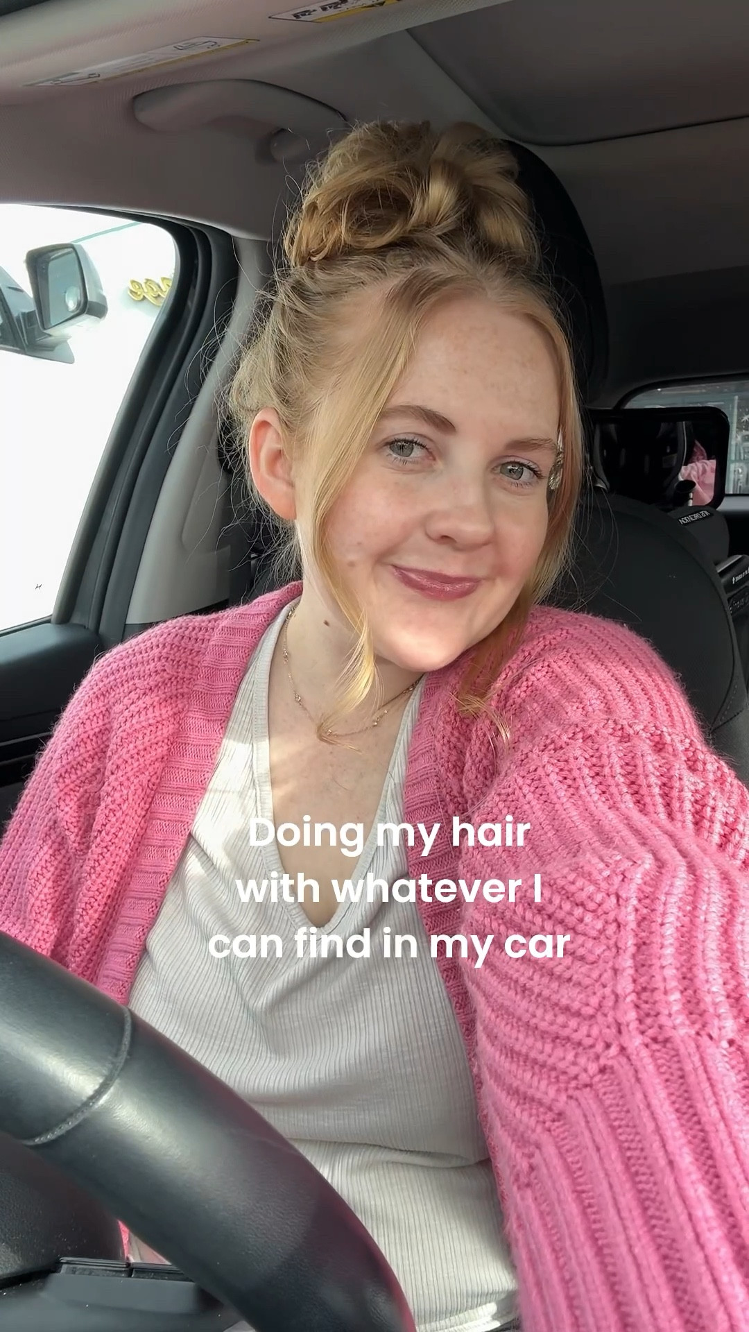Doing my hair with whatever I can find in my car

#LTKBeauty #LTKgrwm