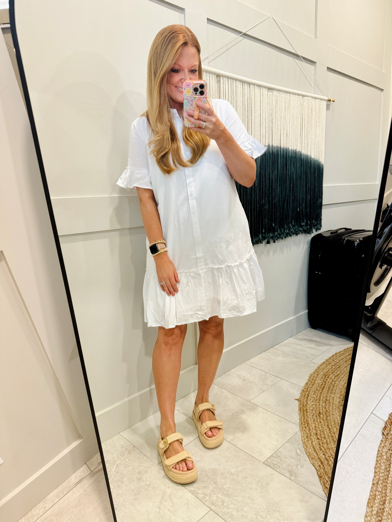 Cute white Amazon dress! It's lined and has pockets. I love the collar & sleeve length. It comes in several colors and is true to size. I'm 5'5" and wearing a M. The length is perfect for church, teaching, etc!

#LTKFindsUnder50 #LTKWorkwear #LTKOver40