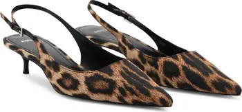 Leopard Print Pointed Toe Slingback Pump (Women) | Nordstrom
