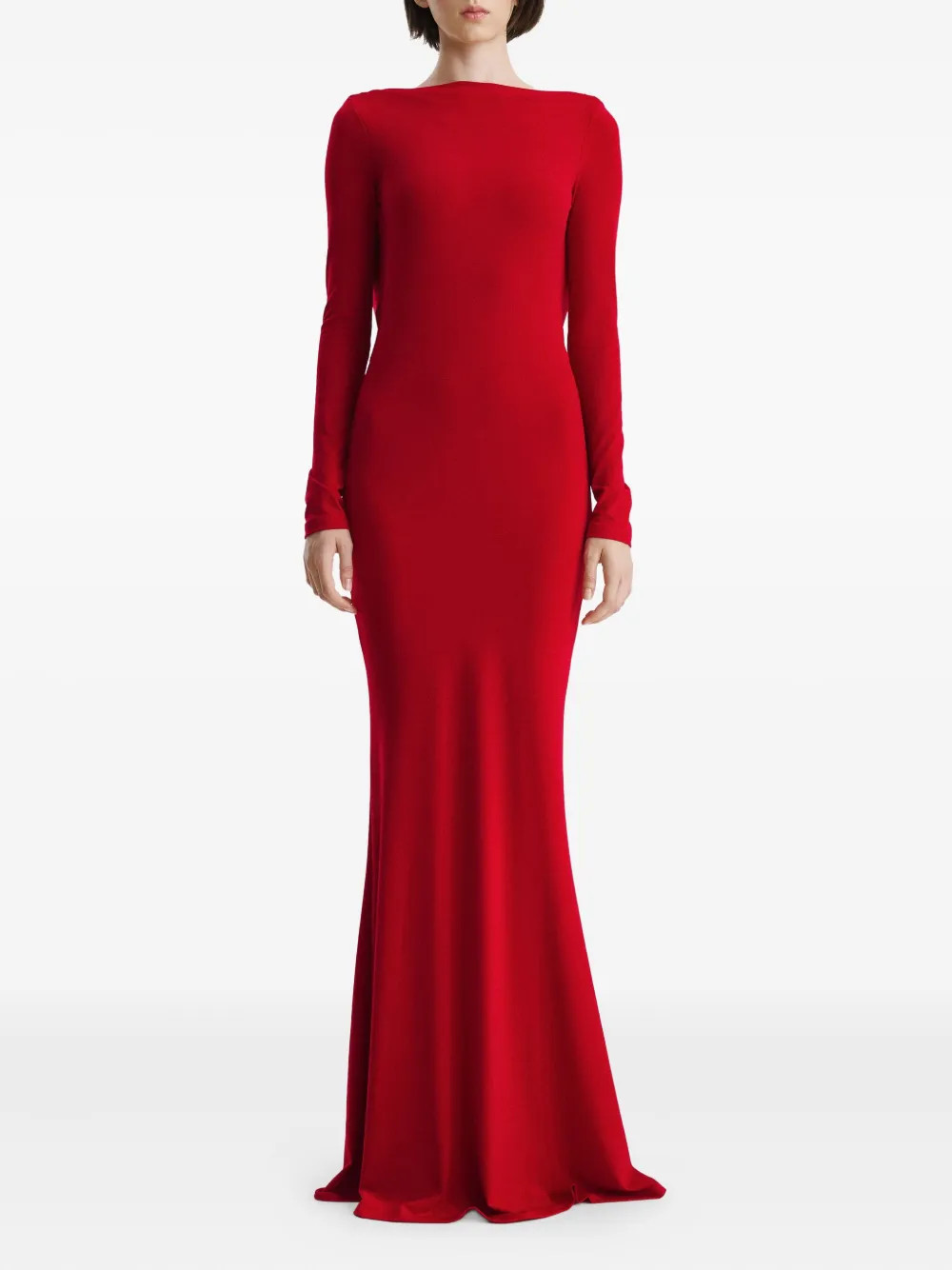 2310 STUDIO cowl-back Gown | Red | FARFETCH PT | Farfetch Global