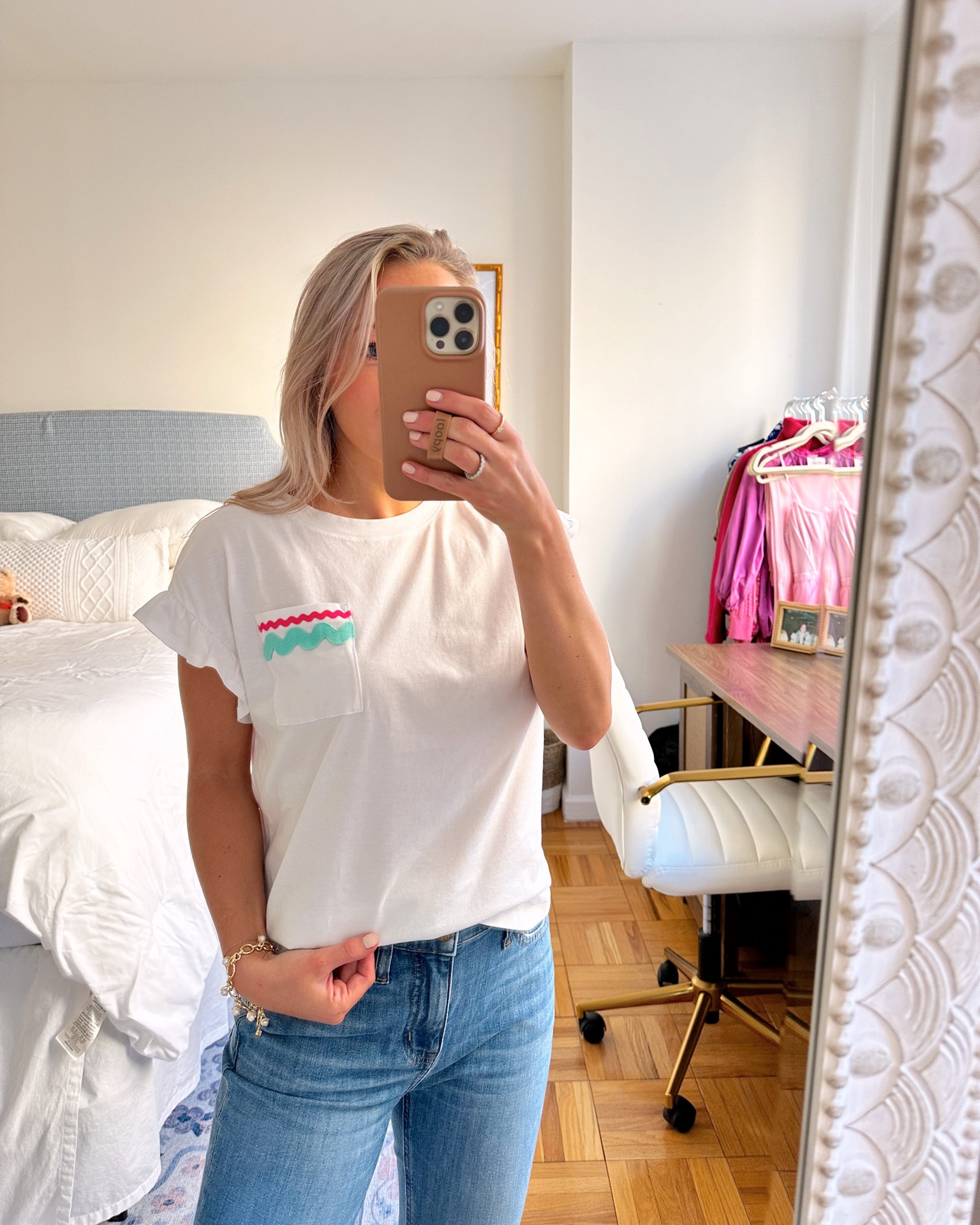 Belk summer top with J Crew Factory petite jeans. Top is XS but runs big and jeans are 25P!

#LTKsalealert #LTKSpringSale #LTKstyletip