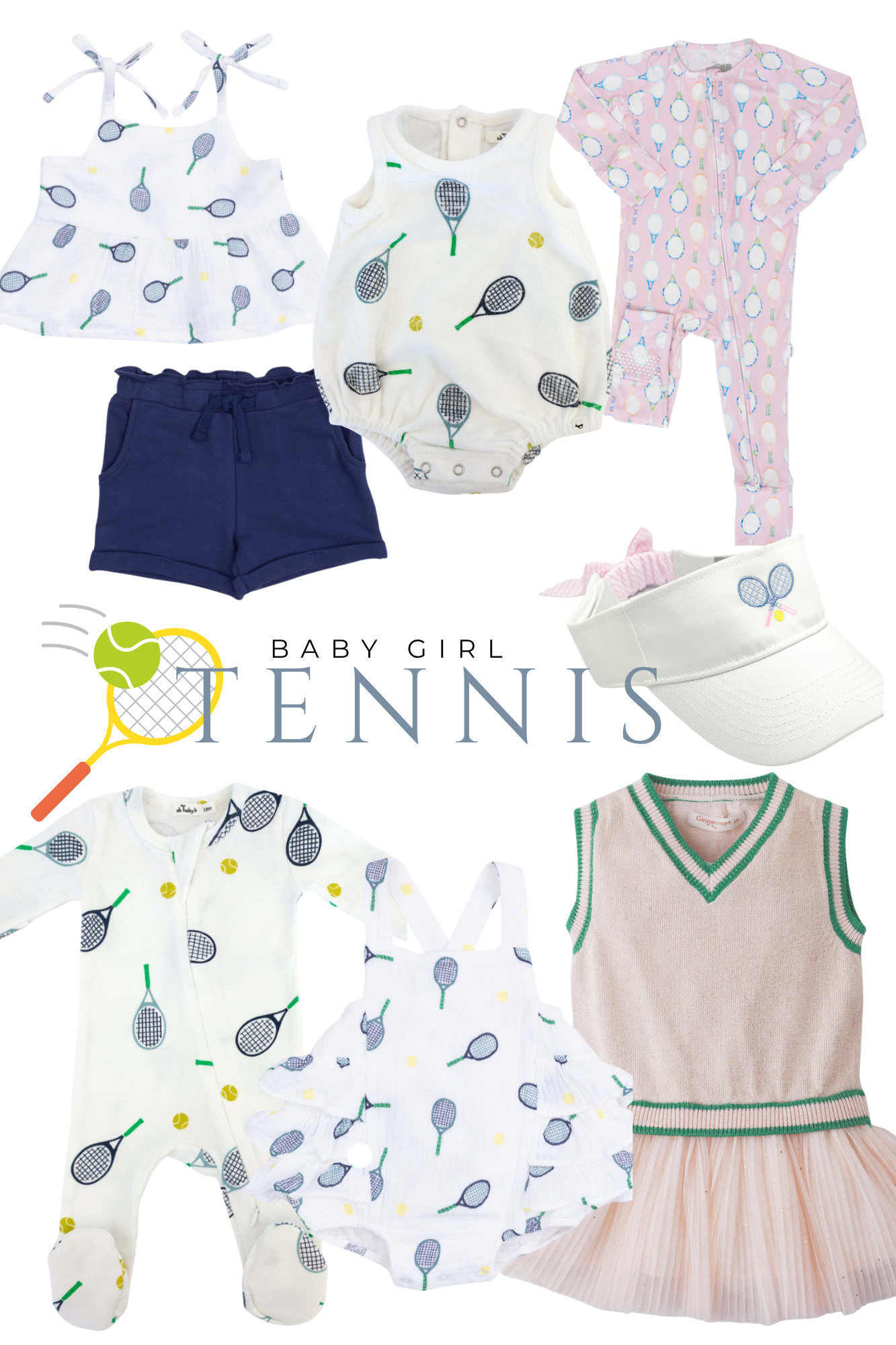 Baby girl tennis outfit inspo; Tennis baby, baby girl outfits, preppy baby, Country club baby, US open baby 

 #LTKBaby #LTKFamily