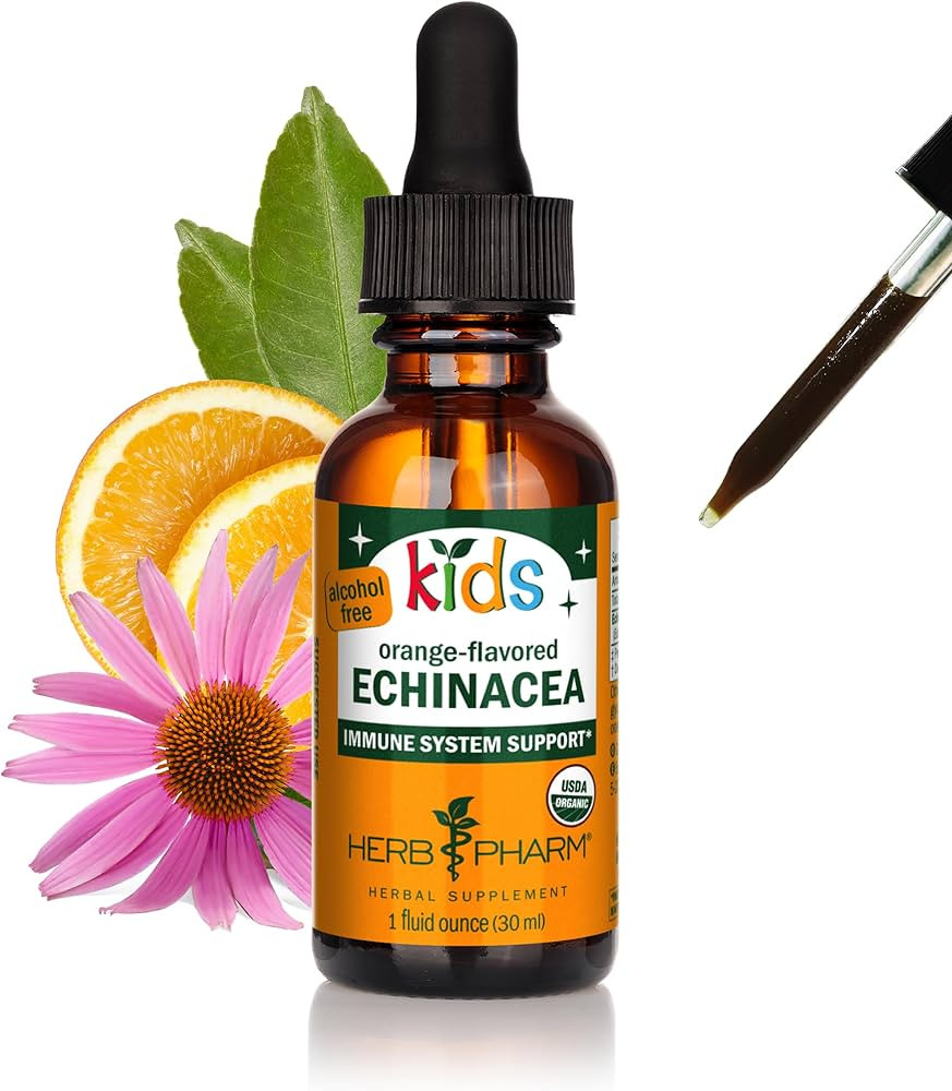 Herb Pharm Kids Certified-Organic Alcohol-Free Echinacea Glycerite Liquid Extract, 1 Ounce | Amazon (US)