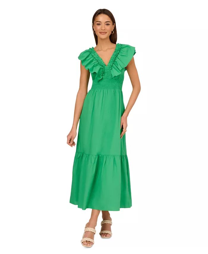 Adrianna by Adrianna Papell Women's Ruffled Maxi Dress - Macy's | Macy's