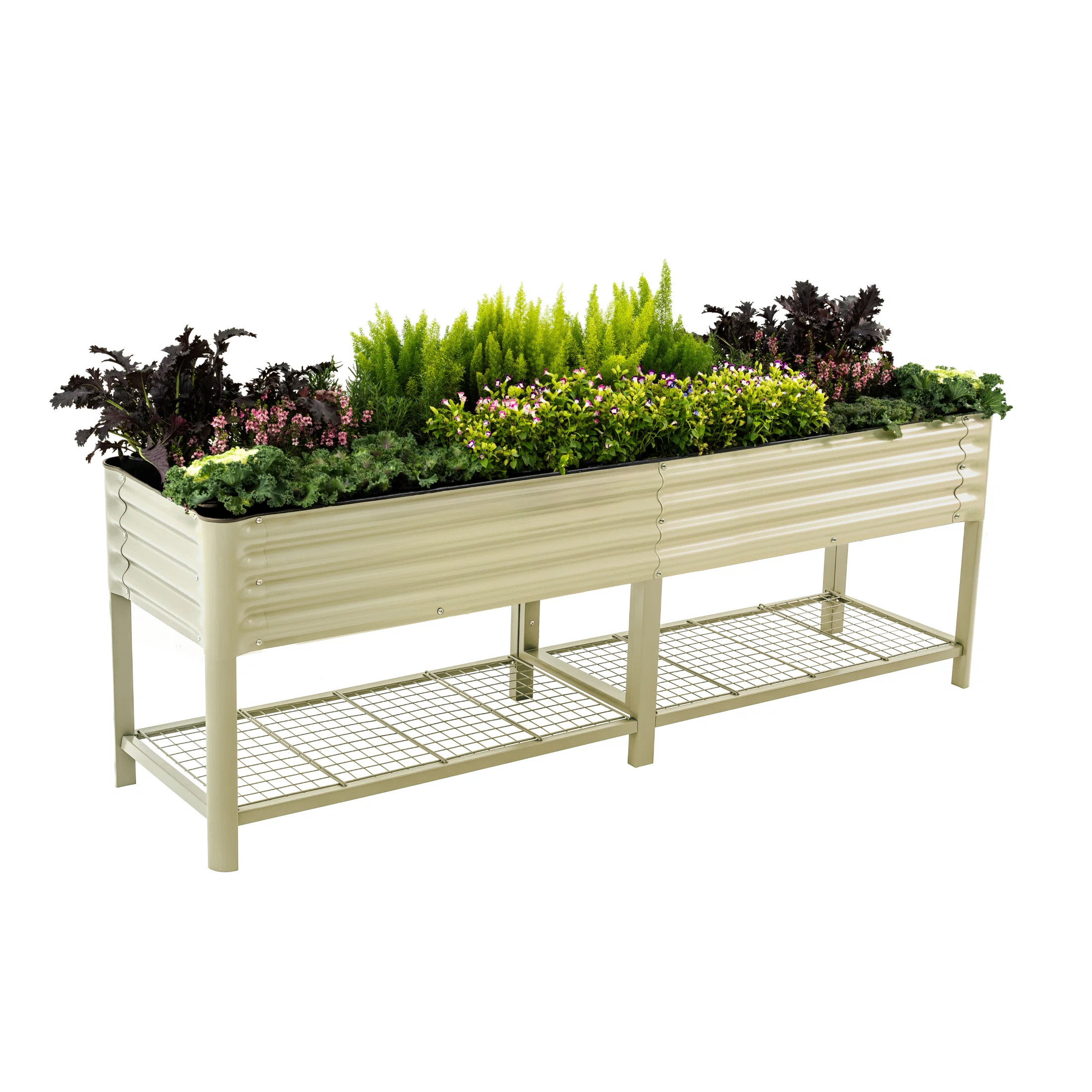 32" Tall 24" Wide Metal Outdoor Elevated Planter | Wayfair North America