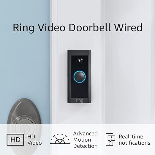 Ring Video Doorbell Wired – Convenient, essential features in a compact design, pair with Ring ... | Amazon (US)