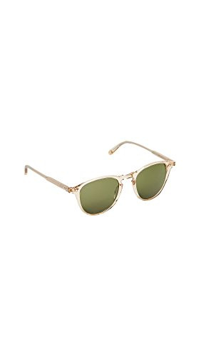 GARRETT LEIGHT Women's Hampton Sunglasses, Champagne/Pure Green, One Size | Amazon (US)