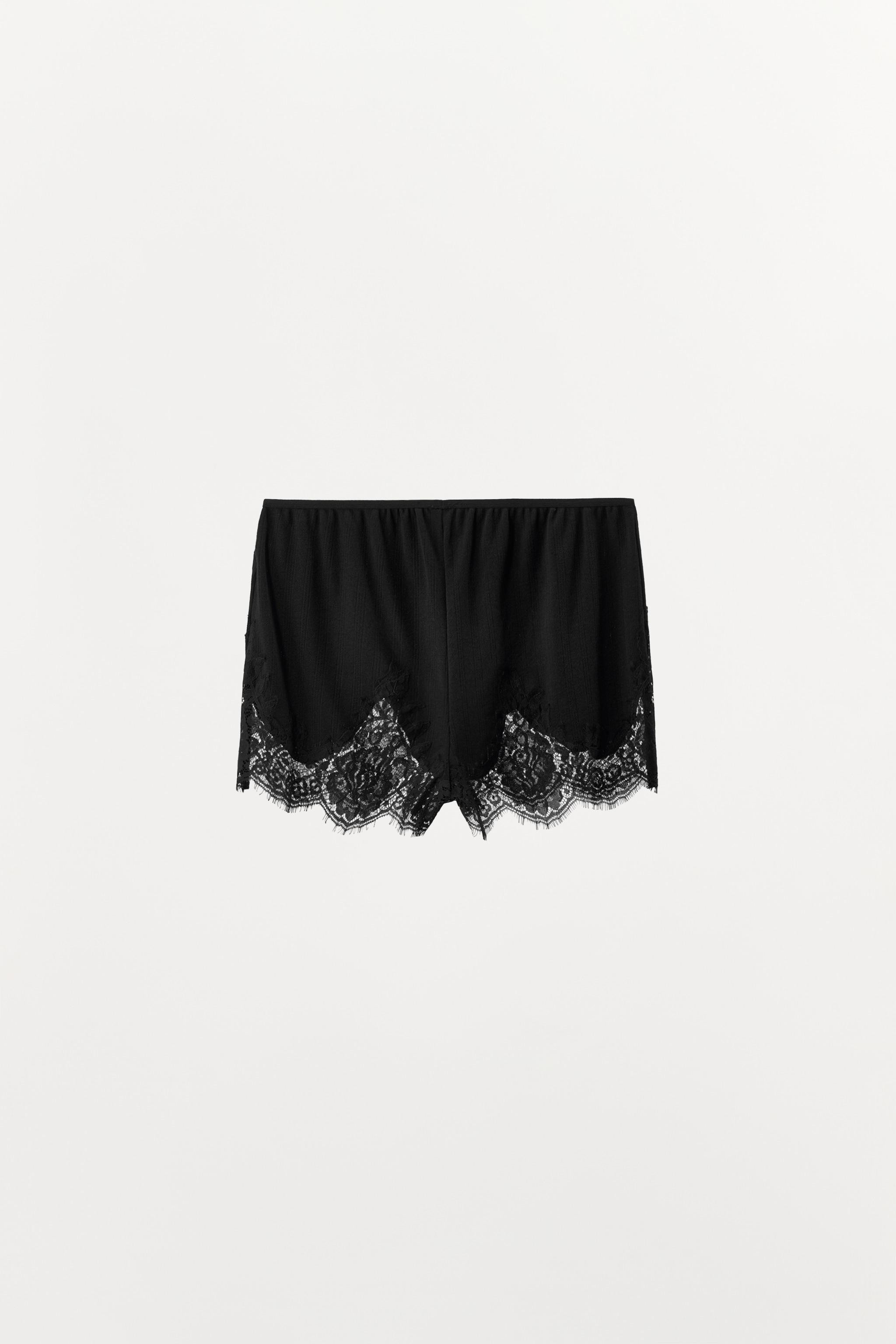POINTELLE LACE SHORTS | Zara UK