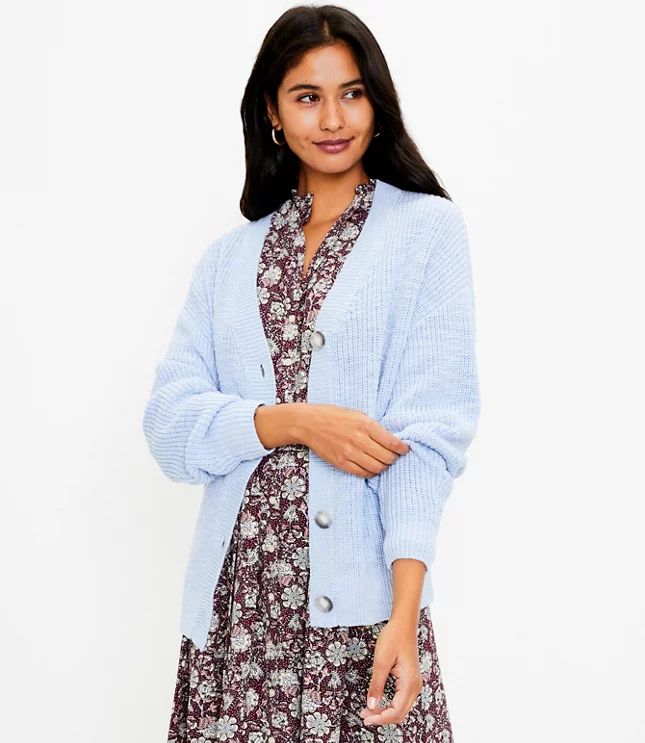 Relaxed V-Neck Cardigan | LOFT