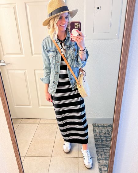 What I wore! This dress makes a great travel outfit! I wore it with my denim jacket on a flight to Florida with my family. Dress- small || jacket- xs (code: THRIFTY20 for 20% off) 

#LTKTravel #LTKStyleTip #LTKSeasonal