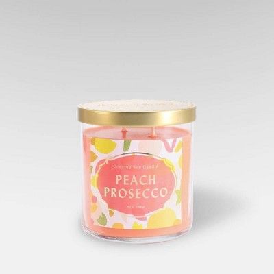 15.1oz Lidded Glass Jar 2-Wick Candle Peach Prosecco - Opalhouse™ | Target