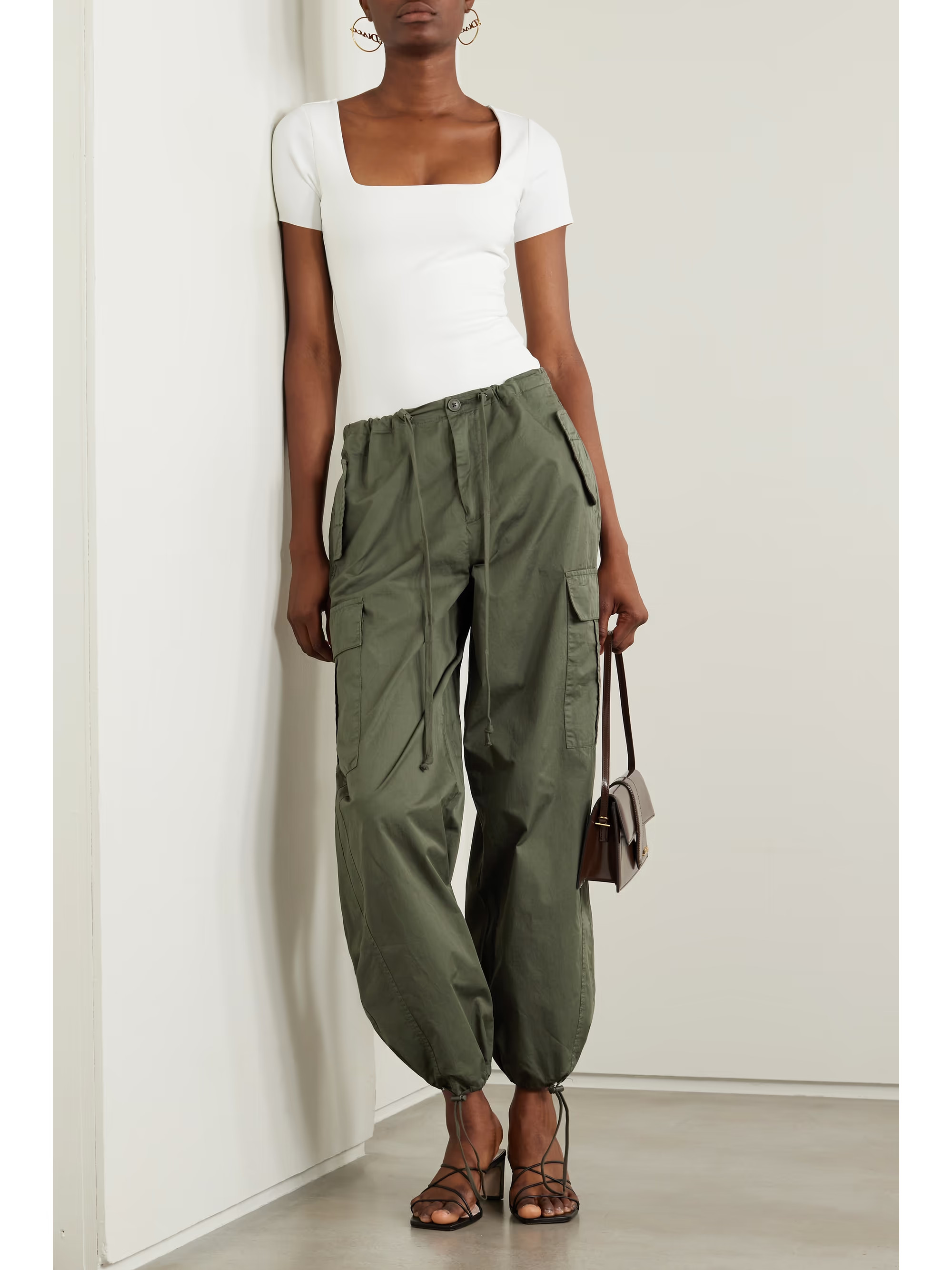 Parachute cotton cargo wide-leg pants | NET-A-PORTER (US)