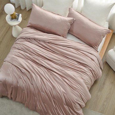 Satin Summer - Coma Inducer® Oversized Comforter Set - Bronzed Blush | Coma Inducer