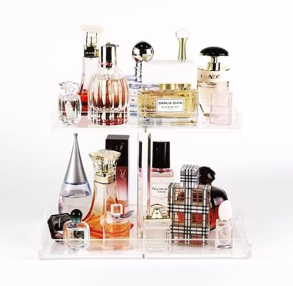 2 Tier Perfume Tray, Acrylic Makeup Organizer Perfume Organizer, Perfume Storage, Perfume Holder | Etsy (US)