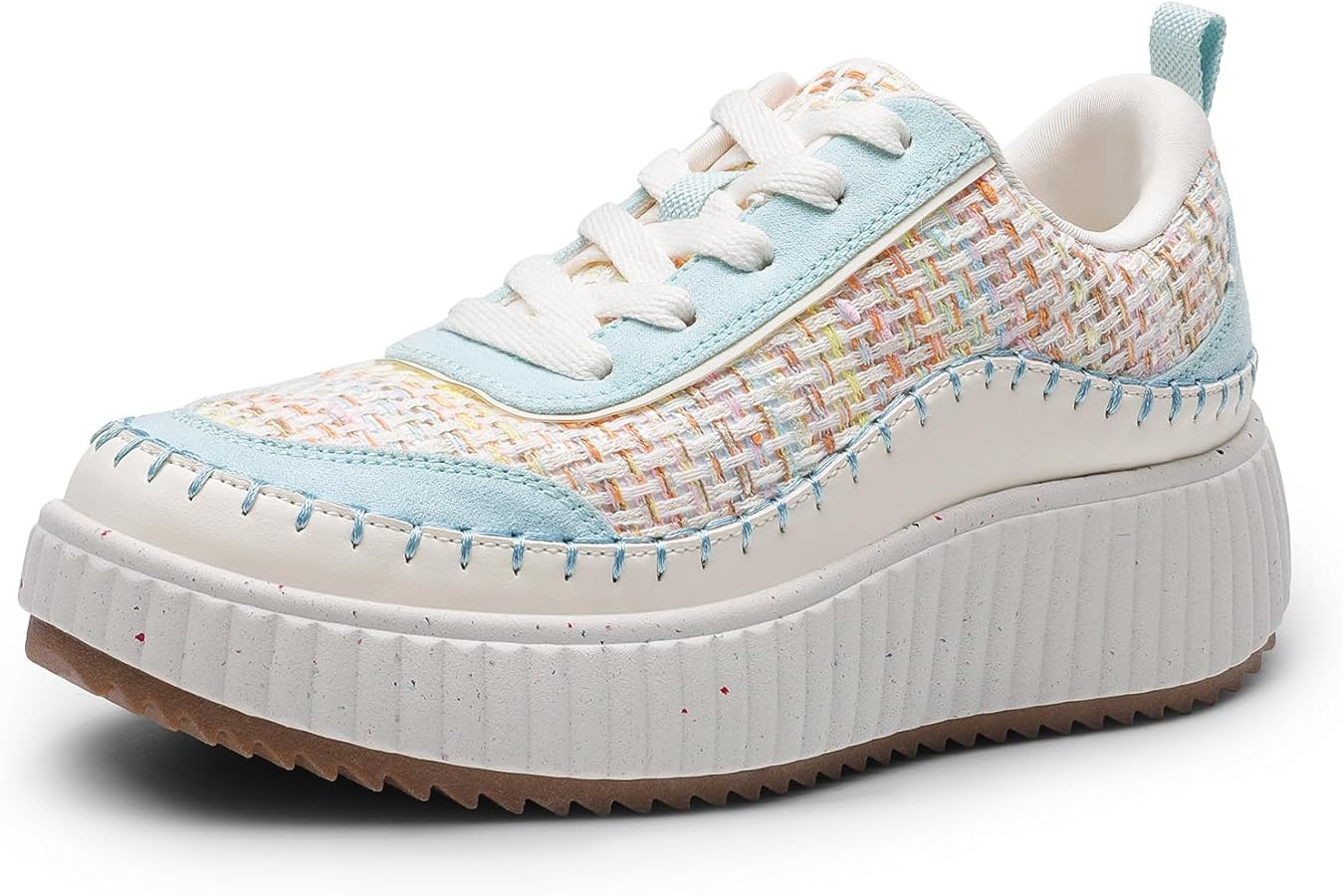 DREAM PAIRS Women Chunky City Tweed Comfortable Casual Platform Fashion Sneaker | Amazon (US)