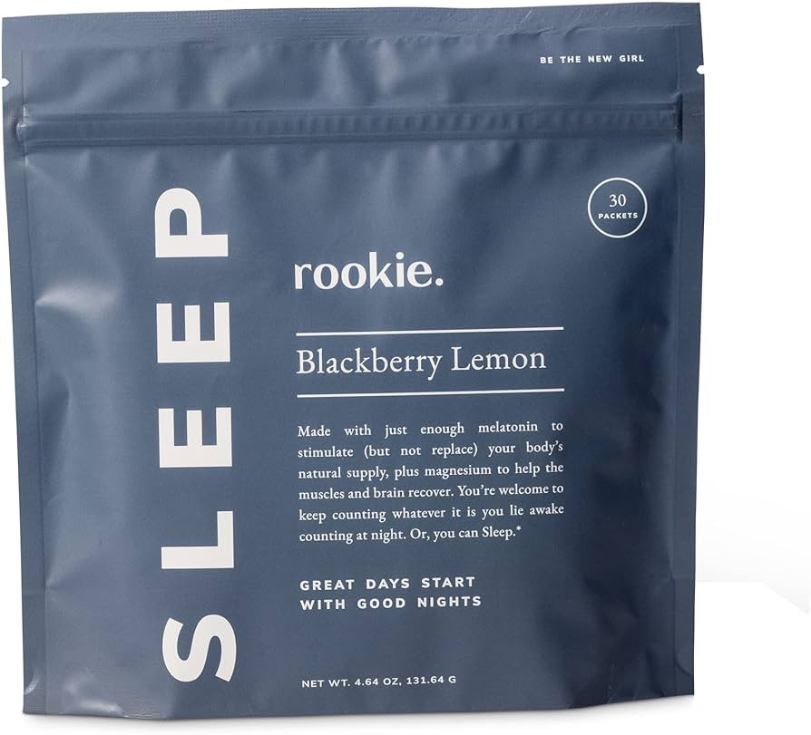 Sleep Calming Formula Powder Packets by Rookie Wellness, 30 Pack, BlackBerry Lemon Flavor, Supple... | Amazon (US)