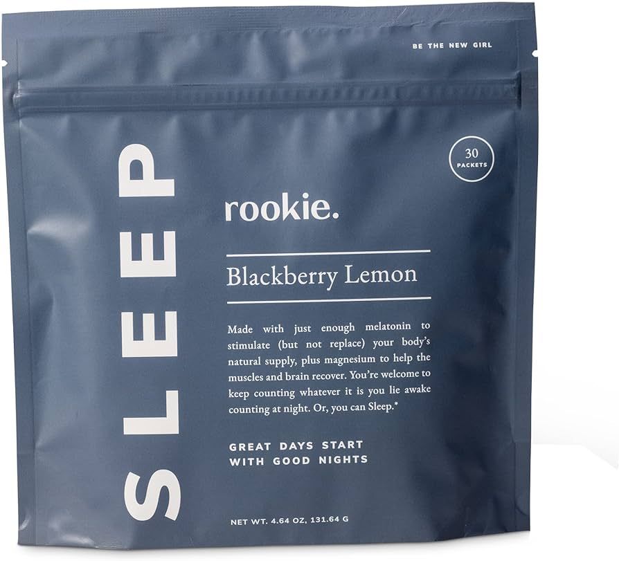 Sleep Calming Formula Powder Packets by Rookie Wellness, 30 Pack, BlackBerry Lemon Flavor, Supple... | Amazon (US)