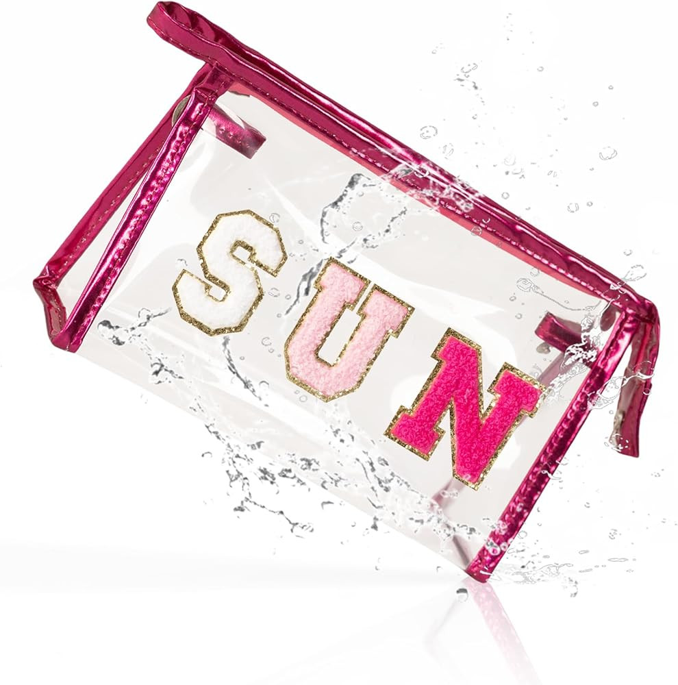 COSHAYSOO Clear Makeup Bag Sunscreen Pouch Summer Things Accessories Waterproof Beach Pool Essent... | Amazon (US)