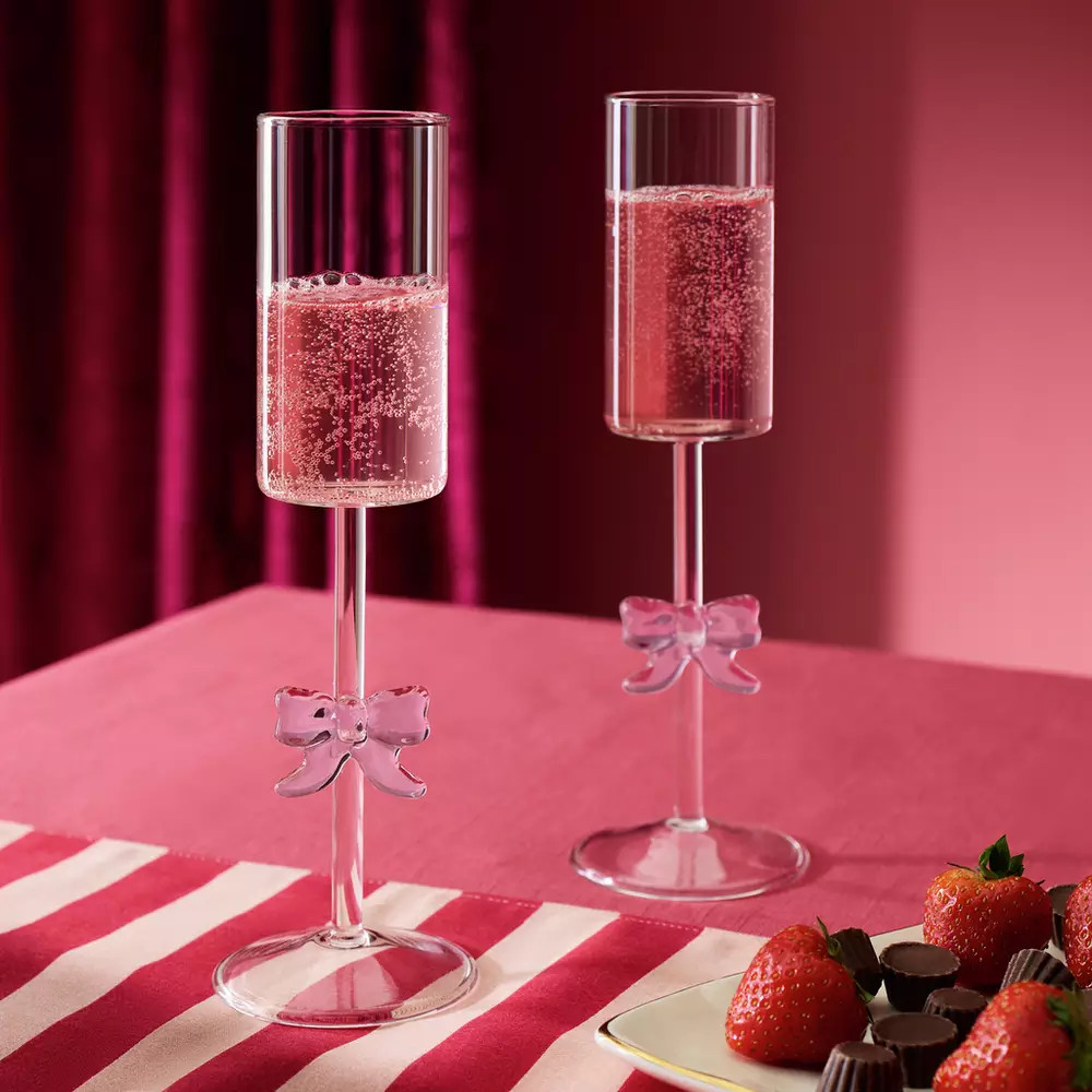 Argos Home Pack of 2 Bow Champagne Glass | argos.co.uk