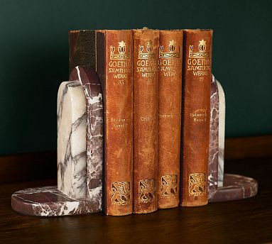 Chris Loves Julia Marble Arch Bookends - Set of 2 | Pottery Barn (US)