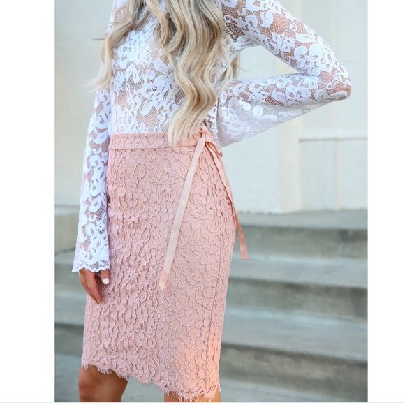 English Factory Pink Lace Skirt! Medium | Poshmark