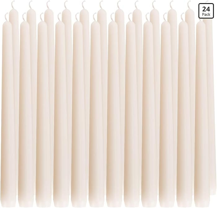 SOFT BREEZE 24 Pack 10 Inch Taper Candles,8 Hours of Burning Time Taper Candle, Odorless, Driples... | Amazon (US)