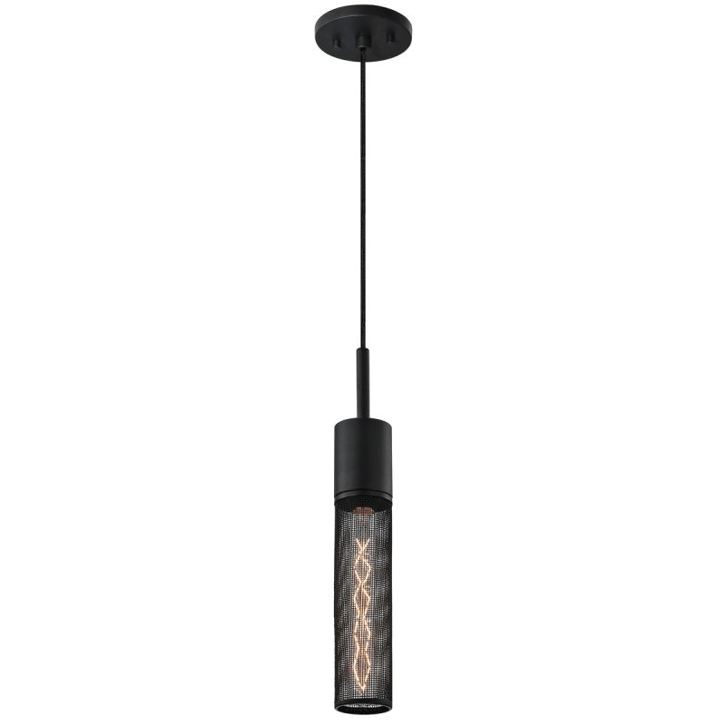 Sonneman 4941 Urban Edge 1 Light Pendant with Black Shade Textured Black Indoor Lighting Pendants Mi | Build.com, Inc.