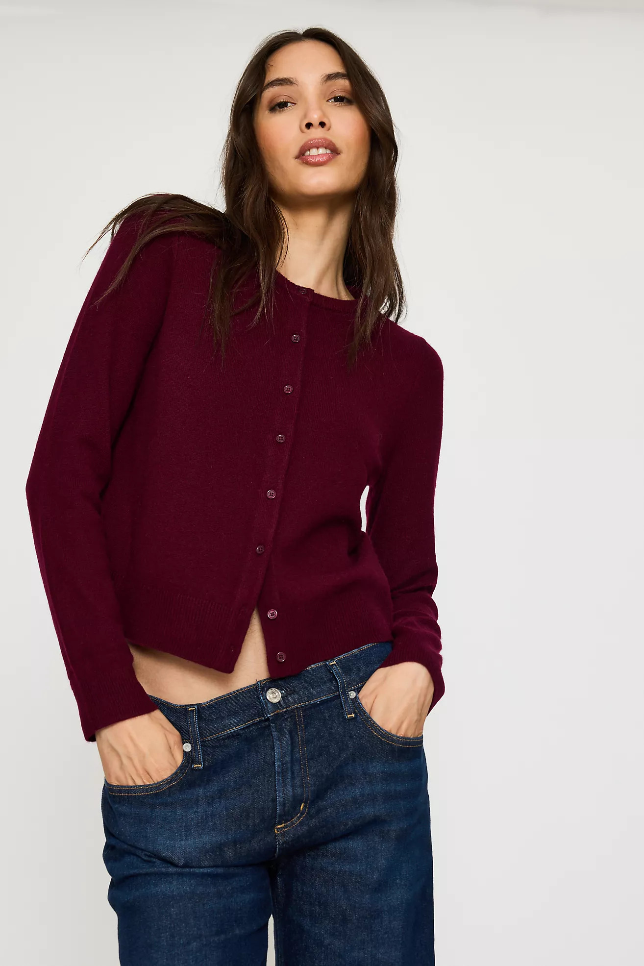 The Juliet 100% Cashmere Crew-Neck Cardigan | Anthropologie (UK)