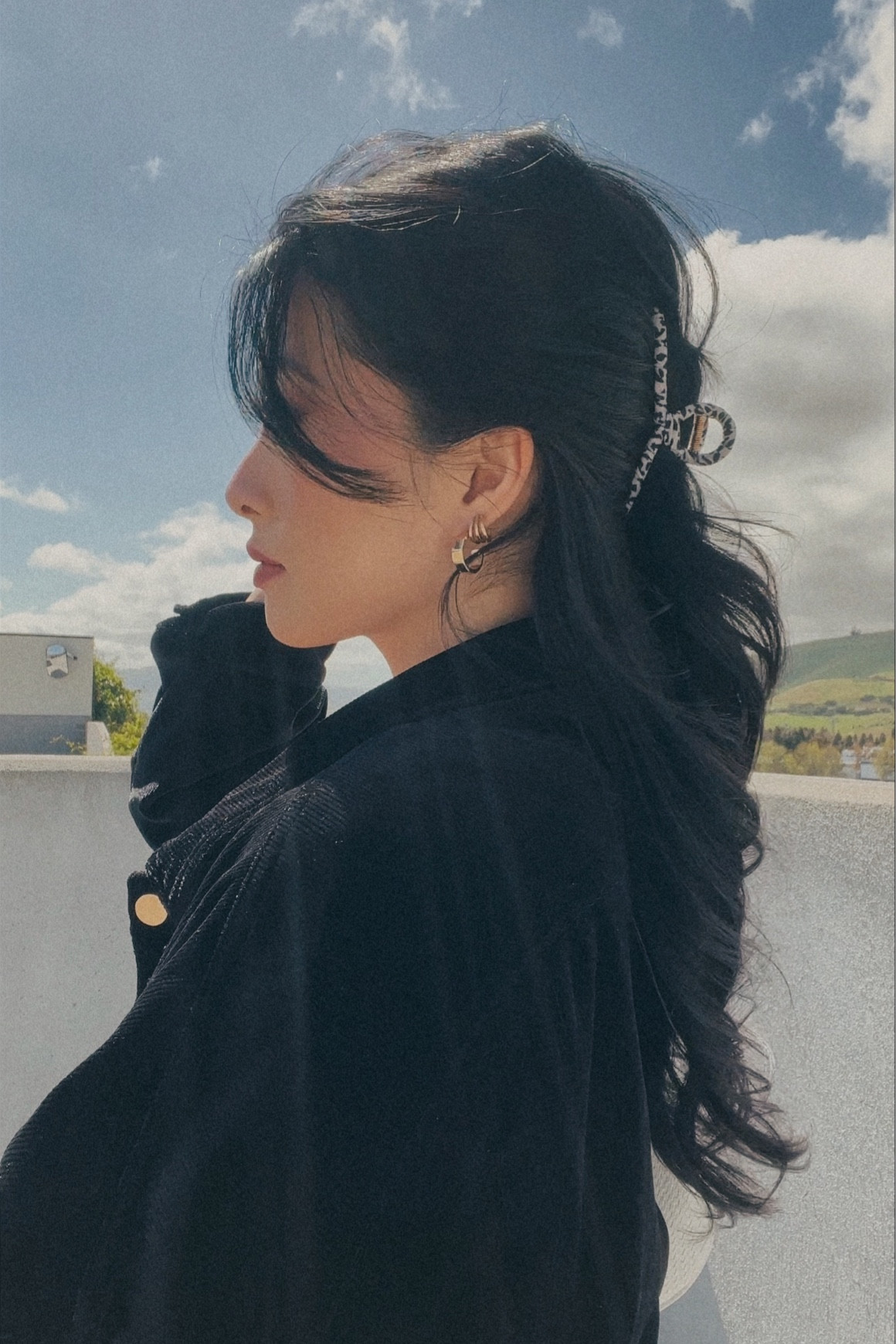 leopard print hair claw, cuff earrings, gold cuffs, gold huggies, accessories, cute accessories, cute jewelry, satin wrapped hair claw 

#LTKstyletip #LTKFind #LTKunder100