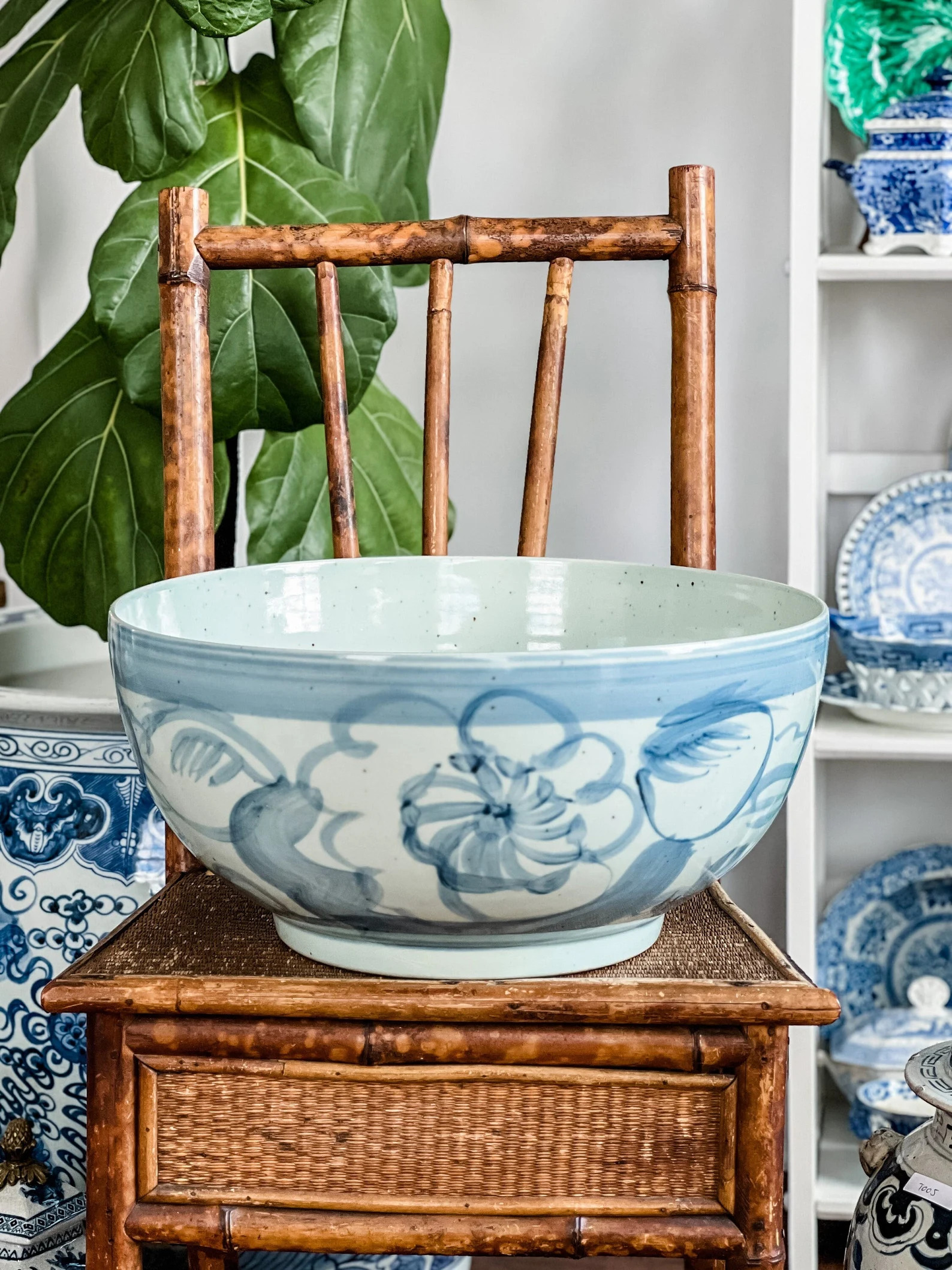 Gorgeous XL Chinoiserie Floral Bowl ships in Approx. 2 Weeks - Etsy | Etsy (US)