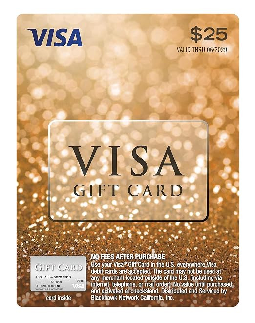 $25 Visa Gift Card (plus $3.95 Purchase Fee) | Amazon (US)