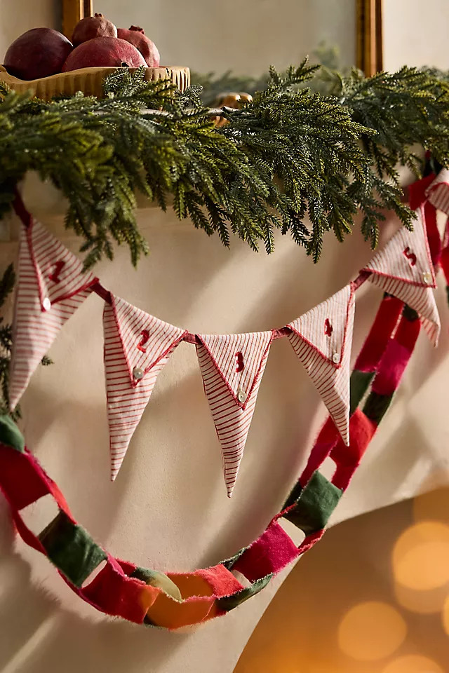 Terrain Advent Pennants Cotton Garland | Anthropologie (US)