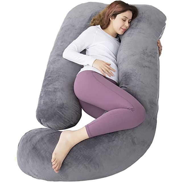 PharMeDoc Pregnancy Pillows, U-Shape Full Body Pillow – Cooling Cover Dark Grey – Pregnancy P... | Amazon (US)