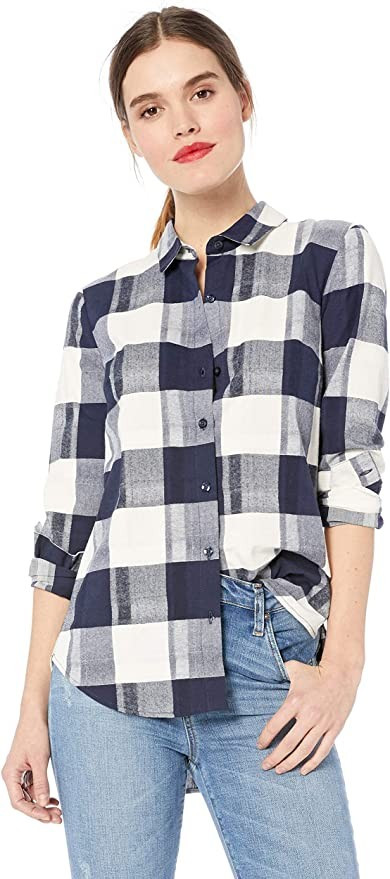 BCBGeneration Women's Back Lace Up Long Sleeve Woven Top | Amazon (US)