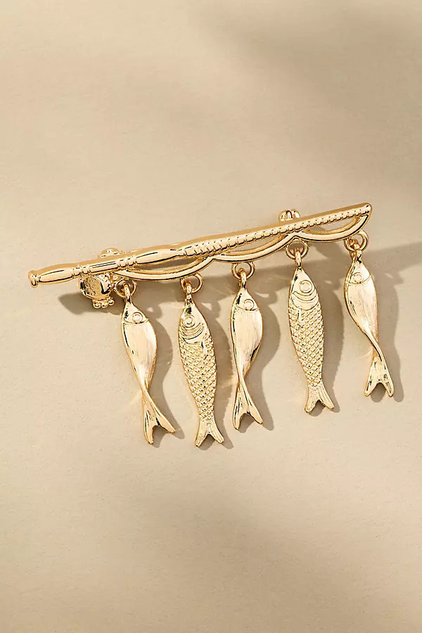 Fish Safety Pin Brooch | Anthropologie (US)