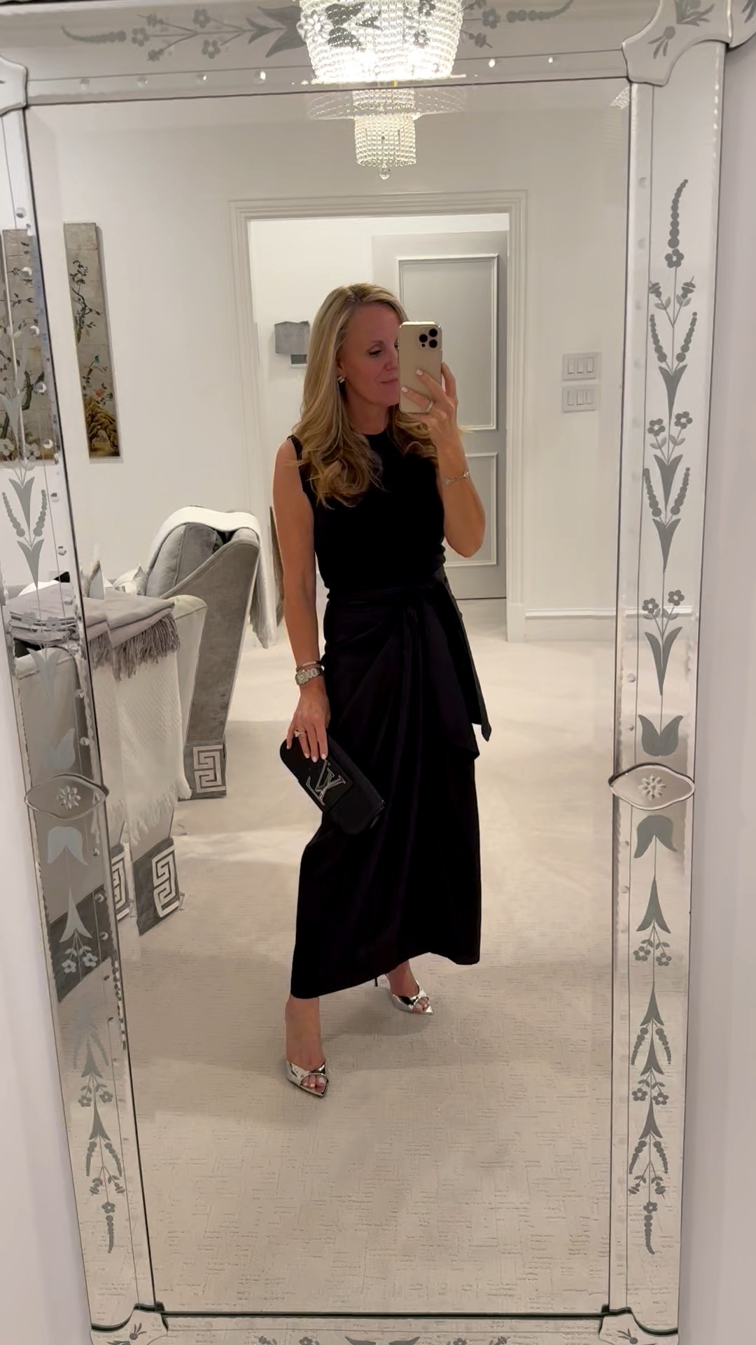 Julia, Emery sweater and silk wrap skirt both fit True two sizes available and lots of colors
