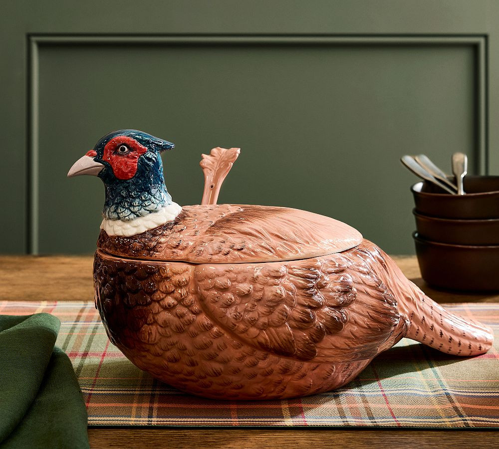 Fantastical Forest Stoneware Pheasant Tureen | Pottery Barn (US)