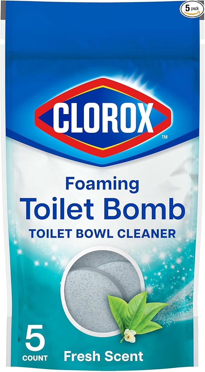 Clorox Foaming Toilet Bomb Toilet Bowl Cleaner, Bleach Free, Fresh Scent, 5 Count | Amazon (US)