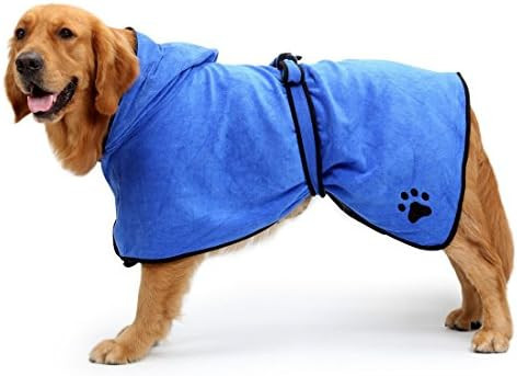 BONAWEN Dog Bathrobe Soft Super Absorbent Luxuriously 100% Microfiber Dog Drying Towel Robe with ... | Amazon (US)