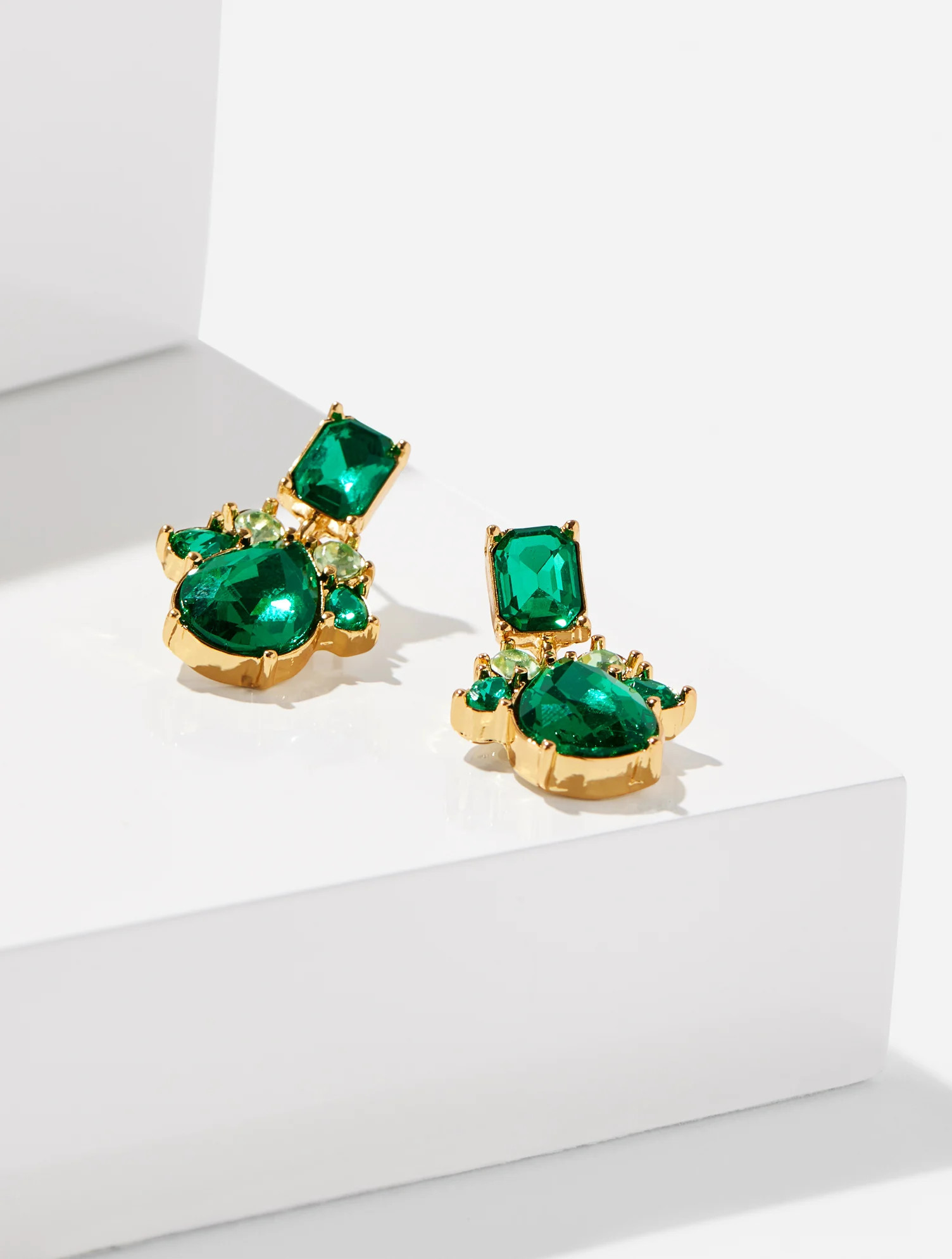 Greenwich Gallery Drop Earrings - Lush Green/Gold - 001 Talbots | Talbots