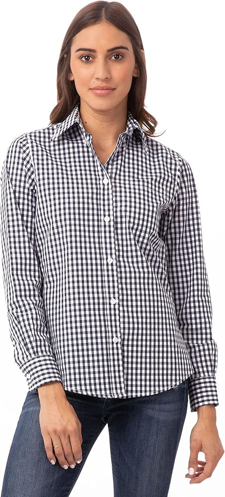 Chef Works Women's Gingham Dress Shirt | Amazon (US)